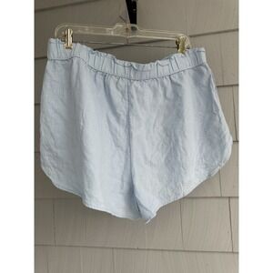 Universal Thread Linen Blend Shorts Women's XL Light Blue Elastic Waist